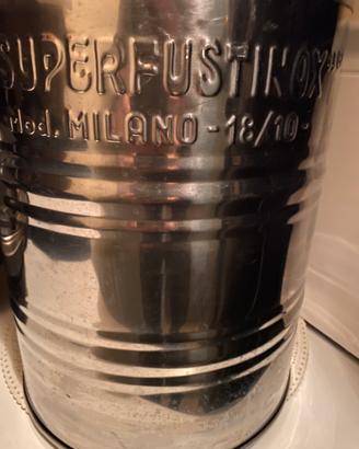 Bidone inox per olio