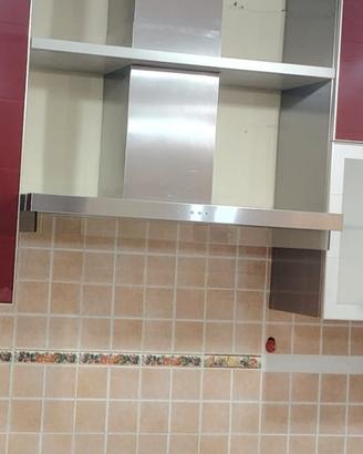 Cappa aspirante cucina 90 cm inox e vetro