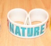 3 Bracciali in gomma acciaio