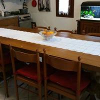 Tavolo in legno, artigianale, misure 230x86 (h 81)