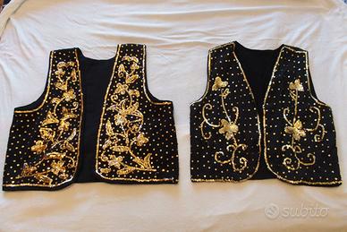 GILET PAILETTES ORO