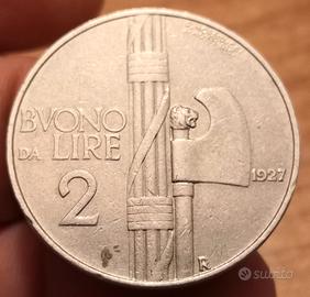 Moneta 2 Lire 1927