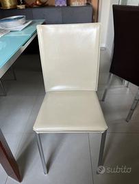 4 Sedie cuoio simil OZZIO