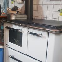 cucina a legna nordica 6,5kw con 3 m di tubi ghisa