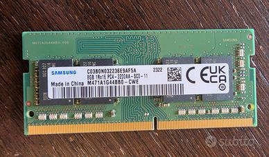 RAM 8 Gb SO-DIMM DDR4 3200 Mhz OK Spediz GRATIS