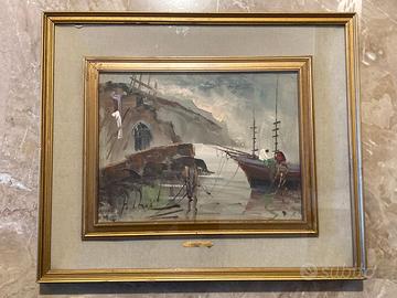 ALDO PIRONTI olio 50x60con cornice, 30x40solo tela