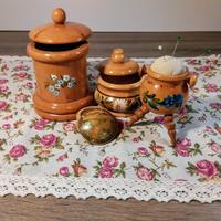 Set contenitori in legno vintage