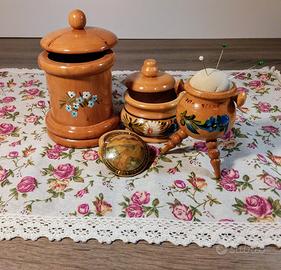 Set contenitori in legno vintage