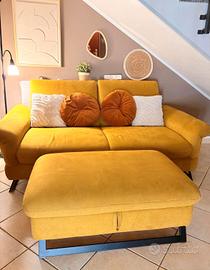 divano 3 posti con Pouf contenitore 
