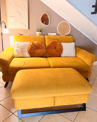 divano 3 posti con Pouf contenitore 