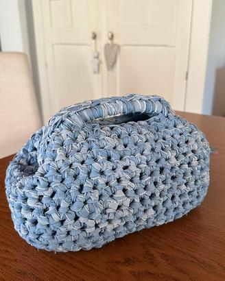 Clutch bag denim jeans