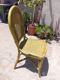 Sedie in bamboo 4 pezzi