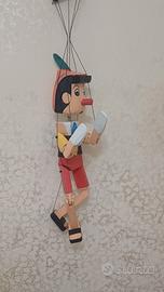 marionetta pinocchio in legno cm 50