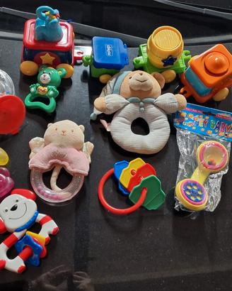 set sonagli e trenino Chicco per bimbi/neonati