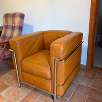 Poltrona in pelle tipo Cassina LC2