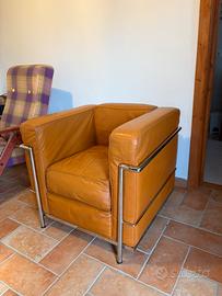 Poltrona in pelle tipo Cassina LC2