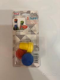 3 tappi sintetici colorati