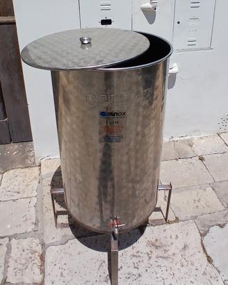 Bidone acciaio inox 150 Lt per olio