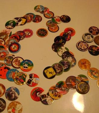 Lotto gettoni caps pog kini & slammer anni 90