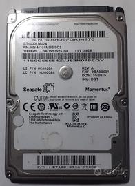 Hard Disk interno 1TB SEAGATE Sata 2,5" ST1000LM02
