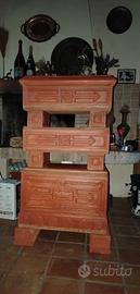 Stufa terracotta anni 40 marca BECCHI