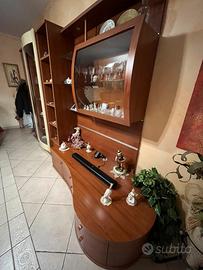 Parete attrezzata color ciliegio