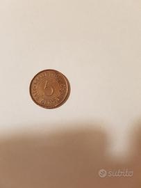 Mauritius 5 cents 1999