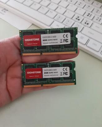 RAM 16GB  DDR3 1600 SODIMM