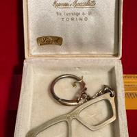 Portachiavi occhiali Persol argento anni 50