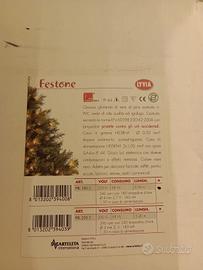 Festone Natale mt 3 luci gialle