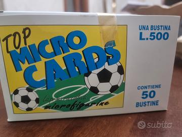 box top micro card  1989 calcio. nuovo 50 bustine