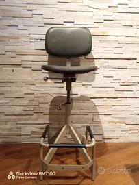 sgabello sedia industriale vintage 