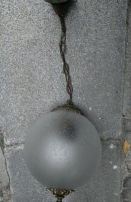 Lampade a soffitto sfere vetro lavorato coppia