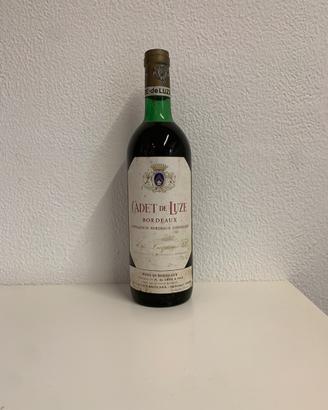 Vino Bordeaux Cadet De Luze, bottiglia d'annata