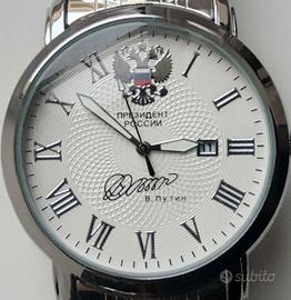 Orologio al quarzo presidente bianco nero