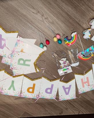 set compleanno Unicorno bambina 