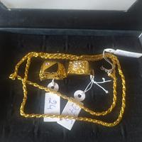 SET 2 ANELLI+1 COLLANA PLACCATI ORO 18 KT 