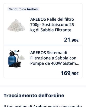 Sistema di filtrazione piscina