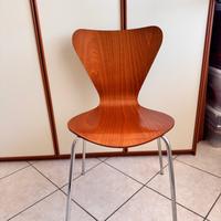 Sedia in legno di design da scrivania o soggiorno