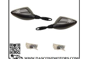 Specchietti Orion Neri Yamaha con Emblema