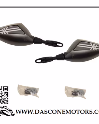 Specchietti Orion Neri Yamaha con Emblema