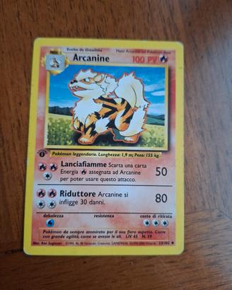 Arcanine 23/102 Set Base Card Pokemon 2000 1st 