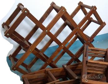 Portabottiglie legno pieghevole
