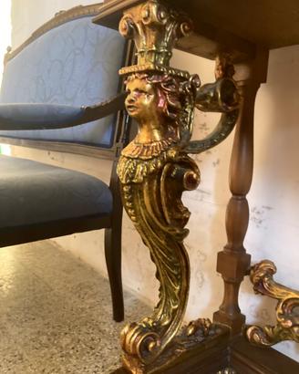 Prestigiosa consolle e specchiera barocco