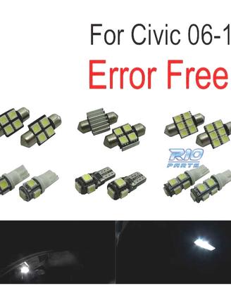 KIT 8 LAMPADE LED INTERNE PER HONDA CIVIC 06-12