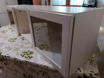 Pensile a parete IKEA Besta con ante in vetro