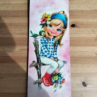 Quadro vintage big eyes anni 70 poulbot