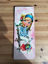 Quadro vintage big eyes anni 70 poulbot