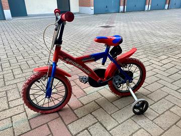Bicicletta Spiderman per bambino con rotelle