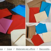 Buste colorate con cartoncino